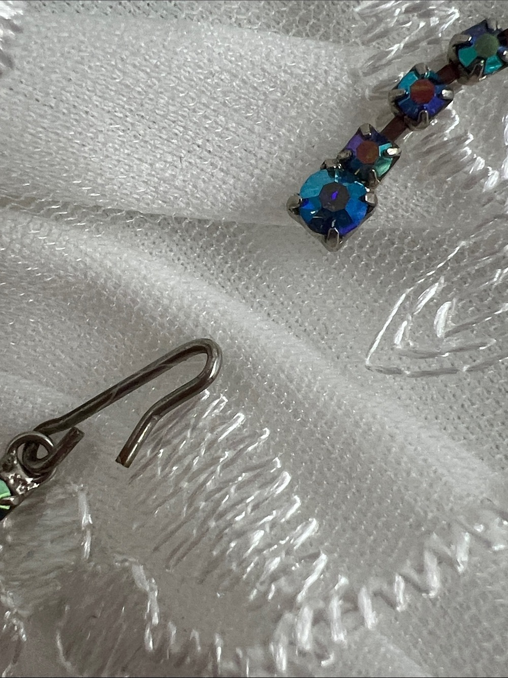 Blue Crystal Leaf Choker Necklace - Picture 2 of 7